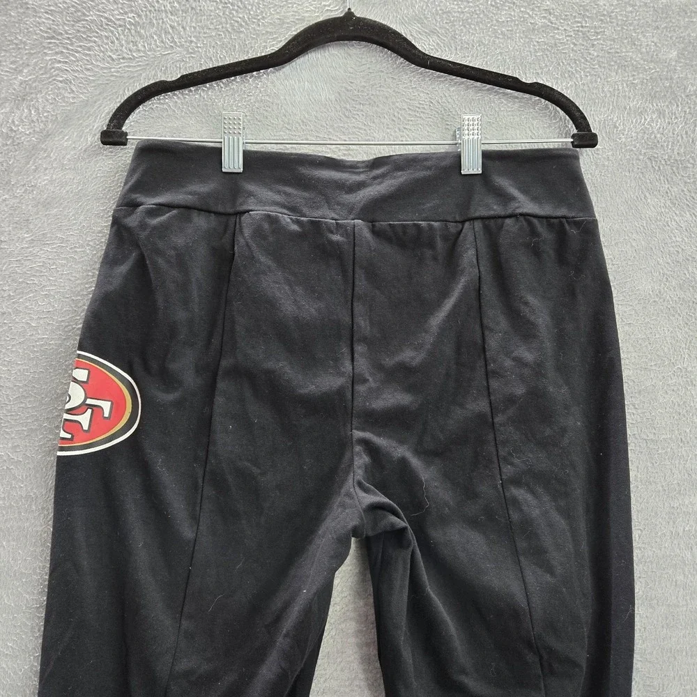 San Francisco 49ers Women Pants L Black NFL Flared Logo‎ Graphic 30